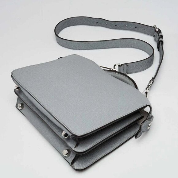 Fendi Grey Calf Leather Peekaboo ISEEU Mini Satchel Bag - 7VA530 - Picture 3 of 12